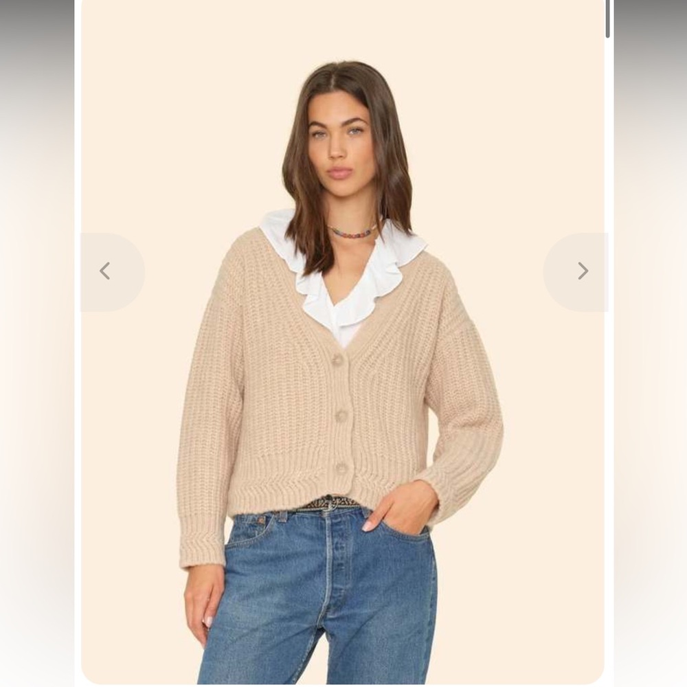 XiRENA Cream Milli Button-Up Cardigan